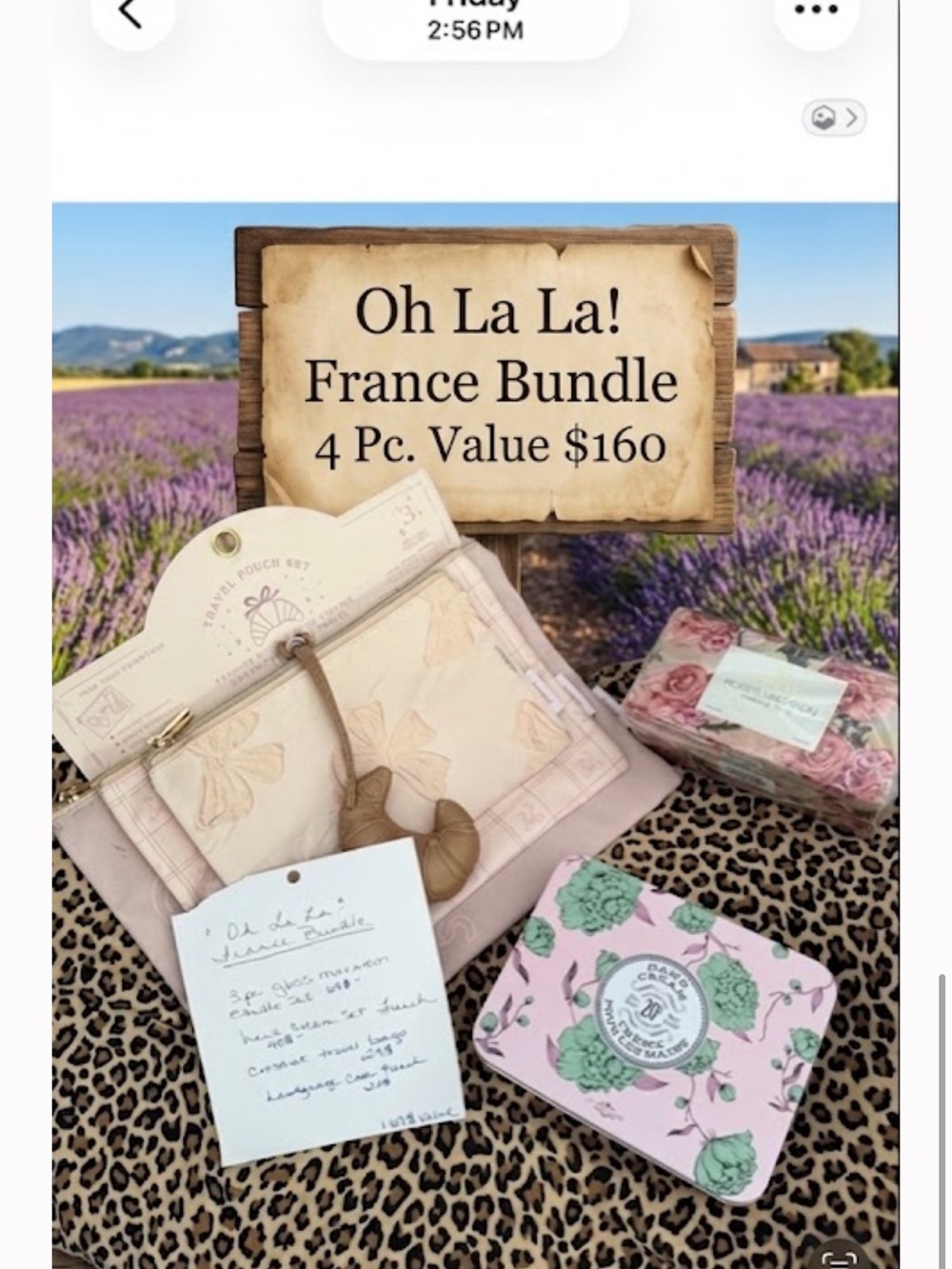 Oh la la France bundle hand cream crossiant bags macaroon candles